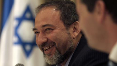 Le nouveau ministre isra�lien des Affaires �trang�res, Avigdor Lieberman.