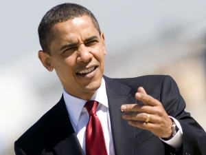 Le président Barack Obama, juste avant de prendre l'avion pour Mexico.