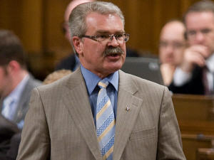 Le ministre de l'Agriculture, Gerry Ritz, lors de la période des questions à la Chambre des communes.