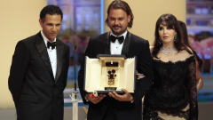 Le r�alisateur australien Warwick Thornton (centre) en compagnie de l'actrice fran�aise Isabelle Adjani.