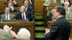 Le ministre des Finances Jim Flaherty � la Chambre des communes