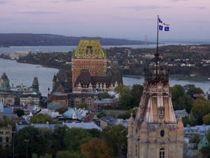 Le Vieux-Québec, avec le Château Frontenac et l'hôtel du Parlement