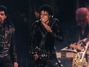 Michael Jackson lors d'un concert à Tokyo, au Japon, en septembre 1987