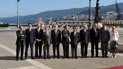 Les chefs de la diplomatie du G8 r�unis en Italie