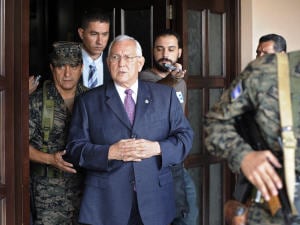 Le président putchiste du Honduras Roberto Micheletti