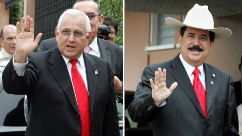 Roberto Micheletti et Manuel Zelaya