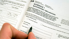 Formulaire de d�claration d'Immigration Canada
