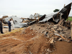 Bâtiment vandalisé au Nigeria
