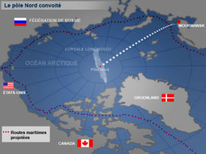 Carte du p�le Nord