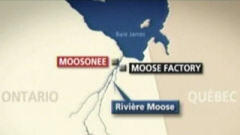 Carte de Moosonee et de Moose Factory