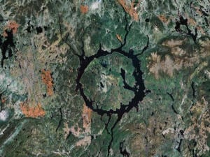 Vue satellite de l'île René-Levasseur