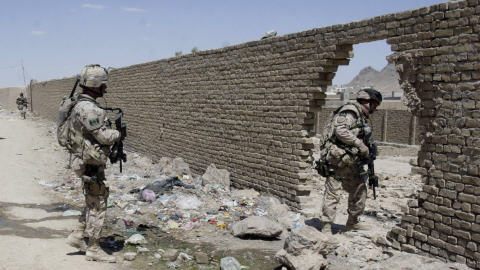 Des soldats canadiens en patrouille en Afghanistan