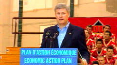 Stephen Harper à l'Université Laval, le 27 août 2009.