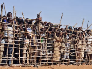Camp de réfugiés près de Goz Beida, dans le sud du Tchad, en mars dernier.