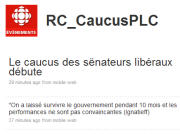 Radio-Canada.ca suit le caucus du PLC sur Twitter
