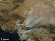 Feux de Californie vus par un satellite de la NASA