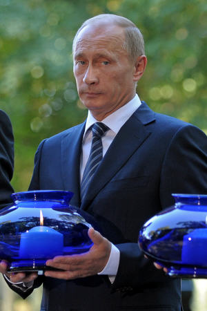 Vladimir Poutine lors de la cérémonie de Westerplatte pour les 70 ans de la Deuxième Guerre mondiale