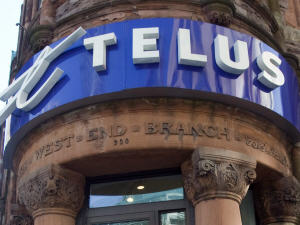 Un magasin de Telus à Montréal