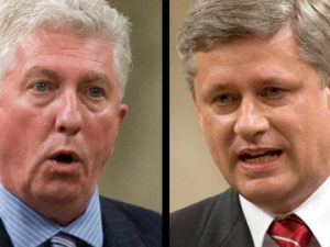 Gilles Duceppe et Stephen Harper