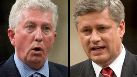 Gilles Duceppe et Stephen Harper