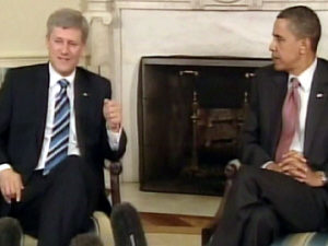 Stephen Harper et Barack Obama