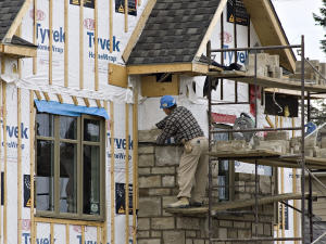 Construction d'une maison à Lévis, en banlieu de Québec