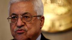Le pr�sident de l'Autorit� palestinienne, Mahmoud Abbas, lors d'une conf�rence de presse � la suite d'une rencontre avec le pr�sident �gyptien, Hosni Mubarak au Caire, le 19 septembre 2009.