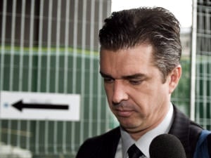 Vincent Lacroix à son arrivée au palais de justice de Montréal, le 14 septembre 2009