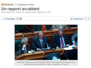 Notre nouvelle sur le rapport sur les compteurs d,eau