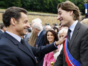 Le p�re, Nicolas Sarkozy, et le fils, Jean (archive)