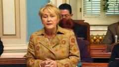 Pauline Marois lors des d�bats � l'Assembl�e nationale