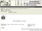 Jugement de la Cour supr�me
