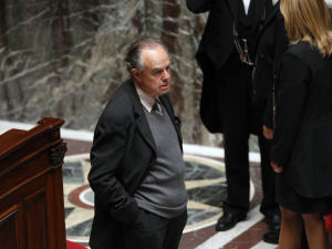 Frédéric Mitterrand, ministre de la Culture, lors du débat sur la loi Hadopi à l'Assemblée nationale