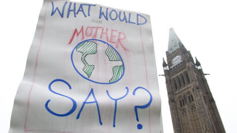 Manifestation � Ottawa pour le climat.