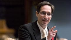 Le leader parlementaire du Parti qu�b�cois, St�phane B�dard