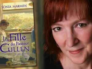 Sonia Marmen et la couverture de son roman