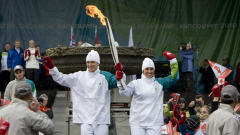 Simon Whitfield et Catriona Le May Doan