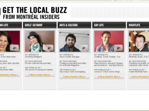 La page d'accueil des blogues de Tourisme Montréal