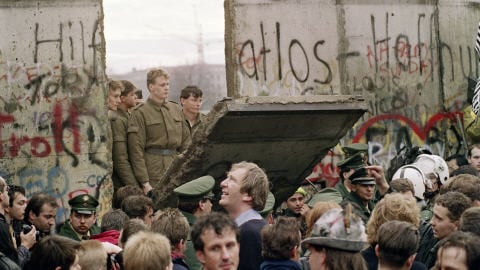 La chute du mur de Berlin en 1989
