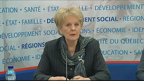 La pr�sidente du Conseil du Tr�sor, Monique Gagnon-Tremblay