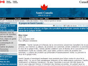Mise en garde de Sant� Canada