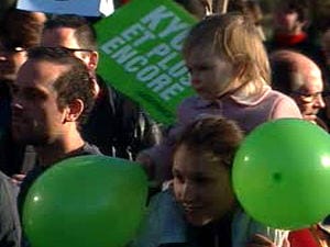 Manifestation contre le projet de reconstruction de l'échangeur Turcot.