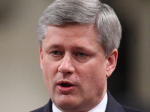 Stephen Harper pendant la période des questions aux Communes