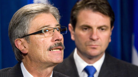 Gilles Taillon et Fran�ois Bonnardel en point de presse, le 10 novembre 2009