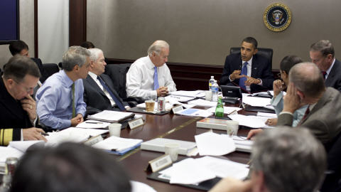 Le pr�sident Obama pr�side la rencontre du Conseil de s�curit� national mercredi.