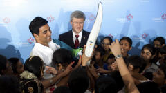 Stephen Harper et Akshay Kumar � Mumbai en Inde