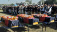 Fun�railles des trois policiers tu�s lors d'un attentat � la bombe le 20 novembre 2009 � Peshawar.