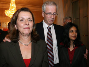 Janine Krieber en compagnie de Stéphane Dion et de leur fille Jeanne