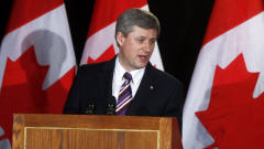 Stephen Harper lors de son discours devant le Conseil national de la presse et des m�dias ethniques du Canada