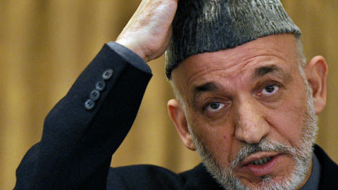 Le pr�sident afghan Hamid Karzai